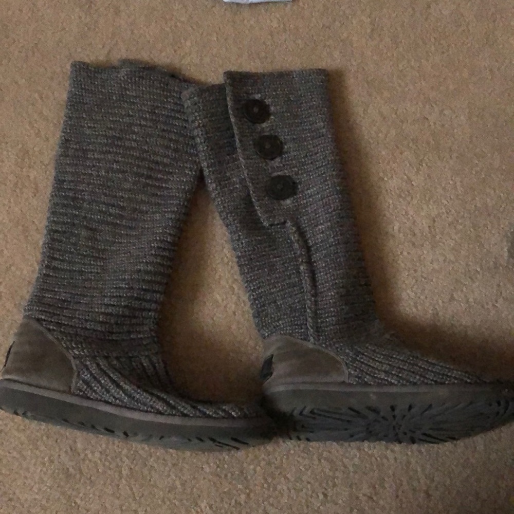 Grey Crocheted UGG Boots
